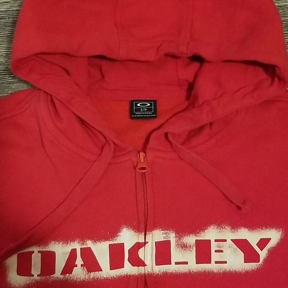Oakley Hooded Full Front Zip Sweatshirt Jacket - Picture 5 of 11